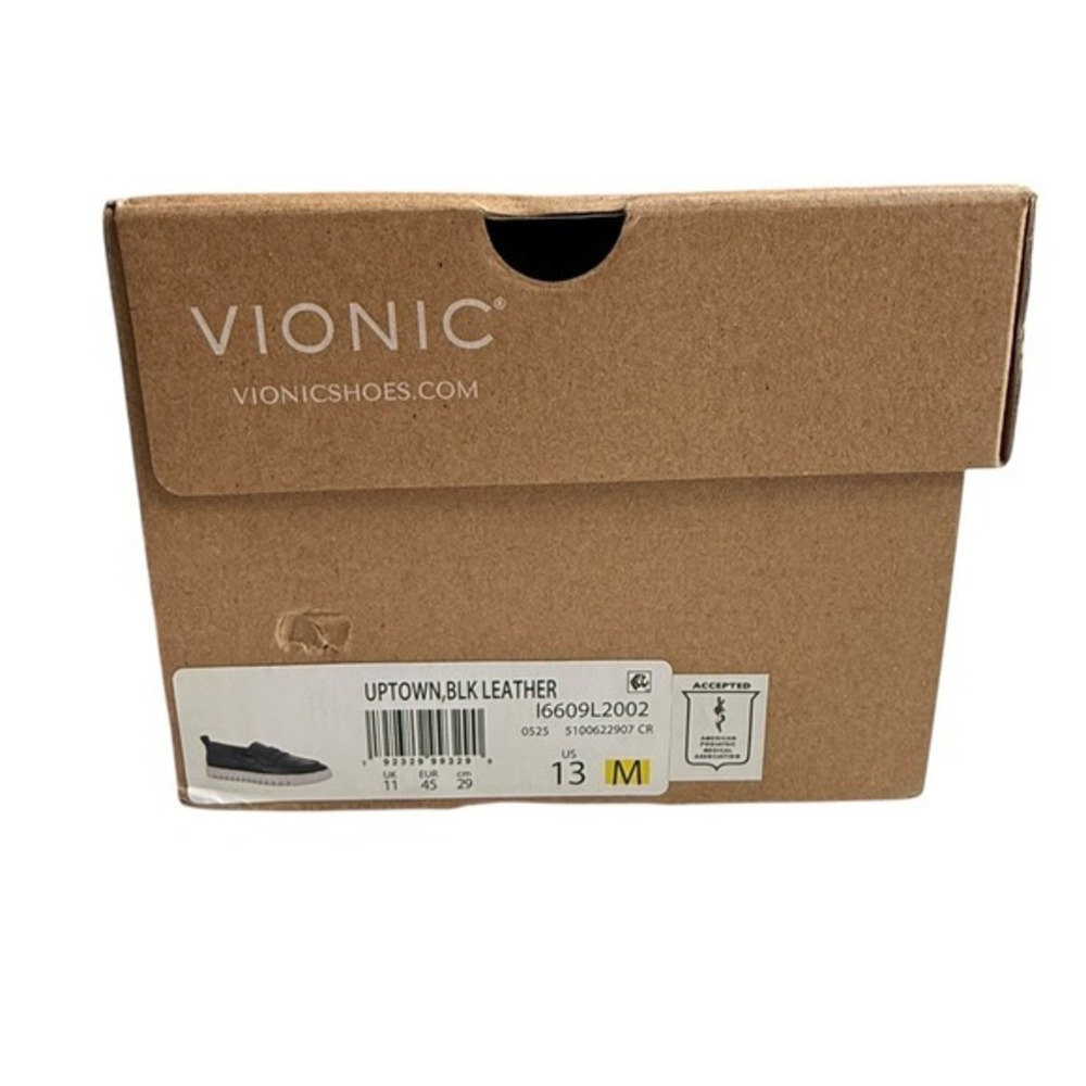 NEW Vionic Uptown Black Leather Penny Loafer Sneaker Women's Size 13 - Picture 10 of 10